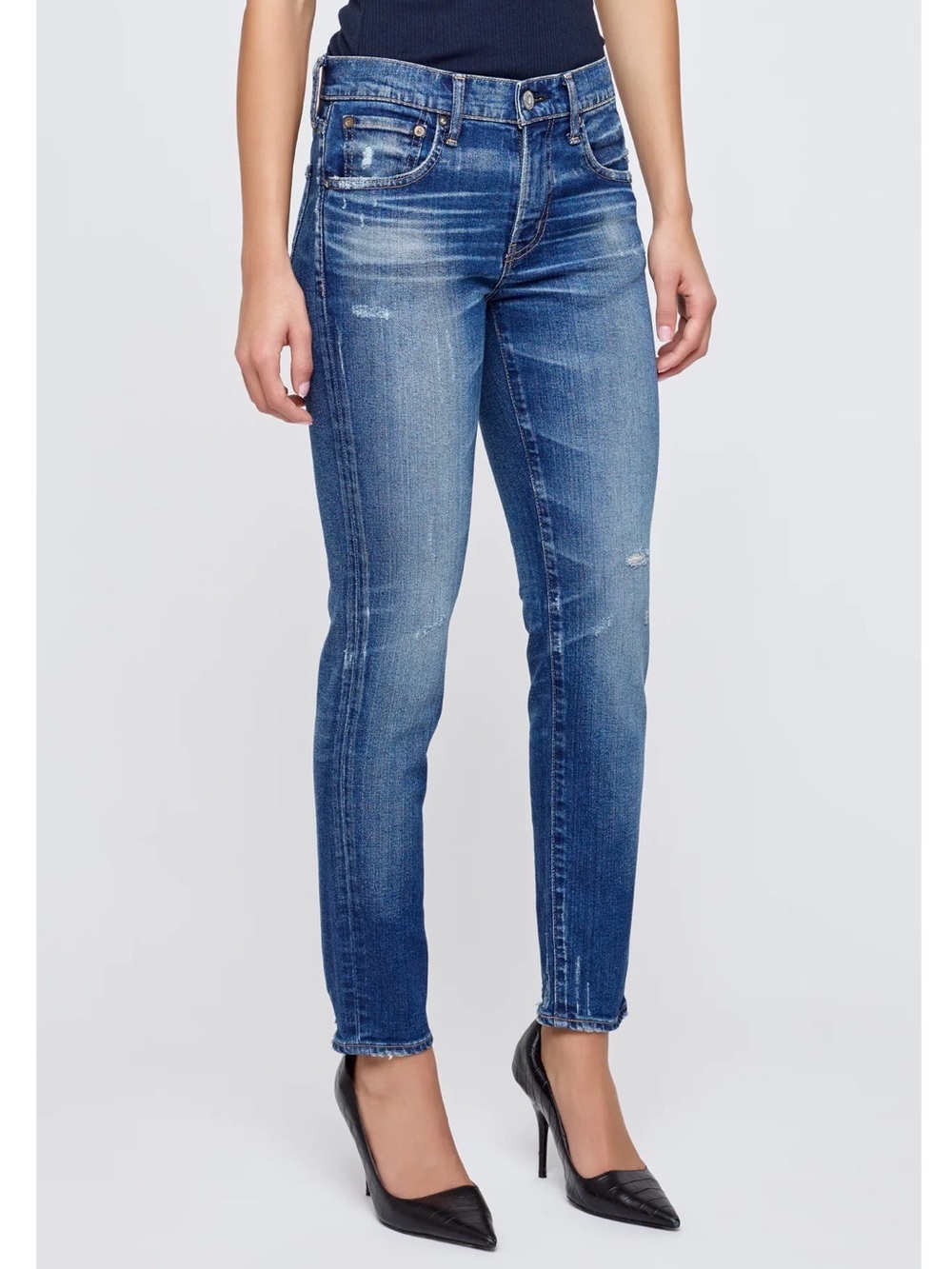 Moussy Women's Skinny Jeans - Dark Blue Wash
